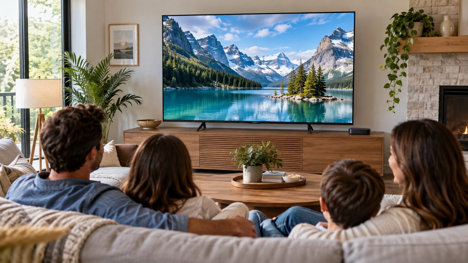 Best 4K TVs of 2025 for Every Budget shown as a realistic home TV setup